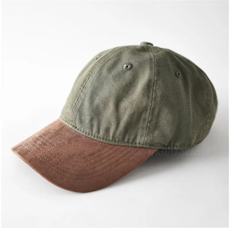 Retro Brown Baseball Cap for Men Women