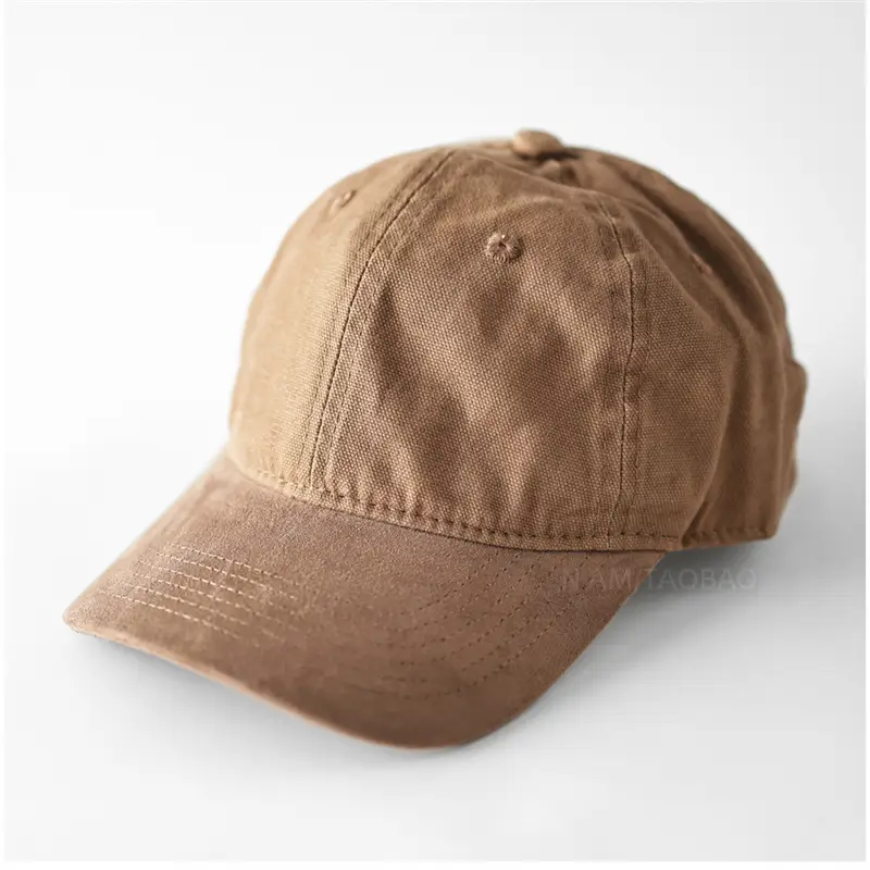 Retro Brown Baseball Cap for Men Women