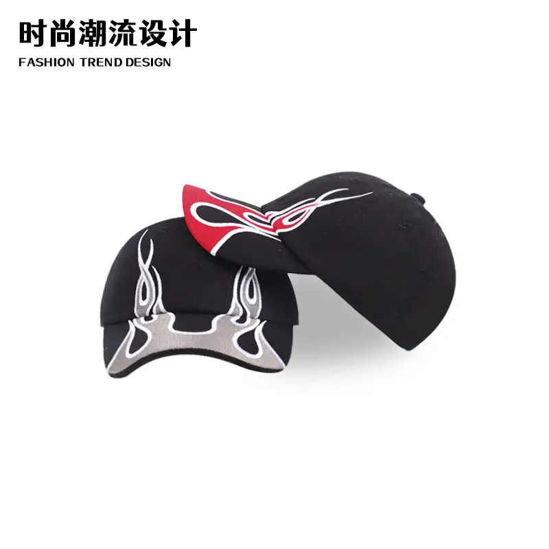 Red Embroidered Baseball Cap for Men Women - Image 4