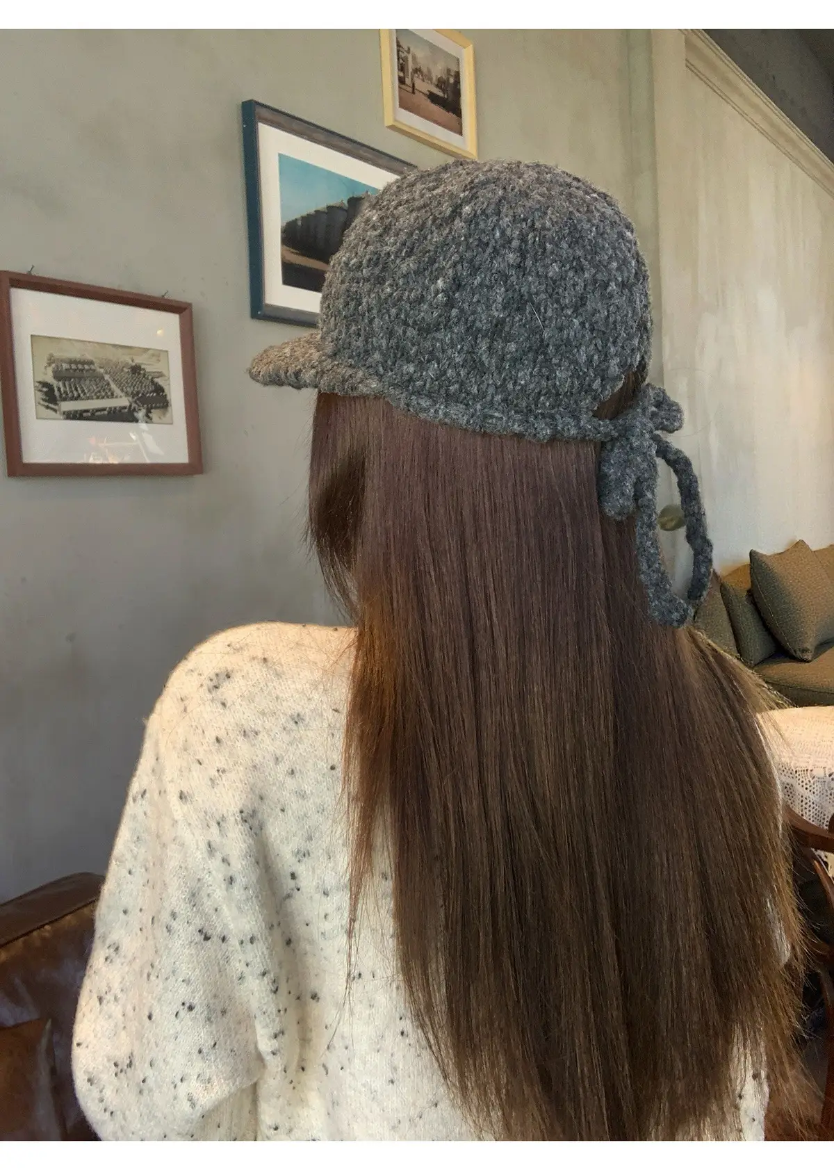 Winter Wool Knitted Duck Tongue Hat for Women — feature 6