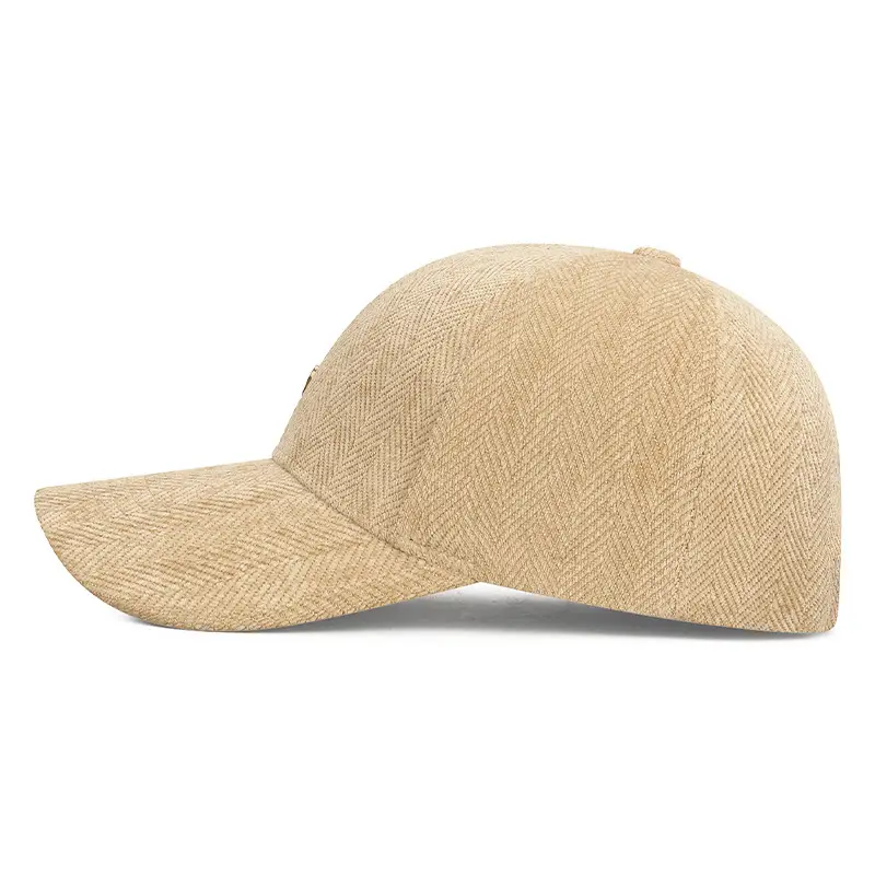 Women's Straw Baseball Cap Sunshade Hat Beige - Image 11