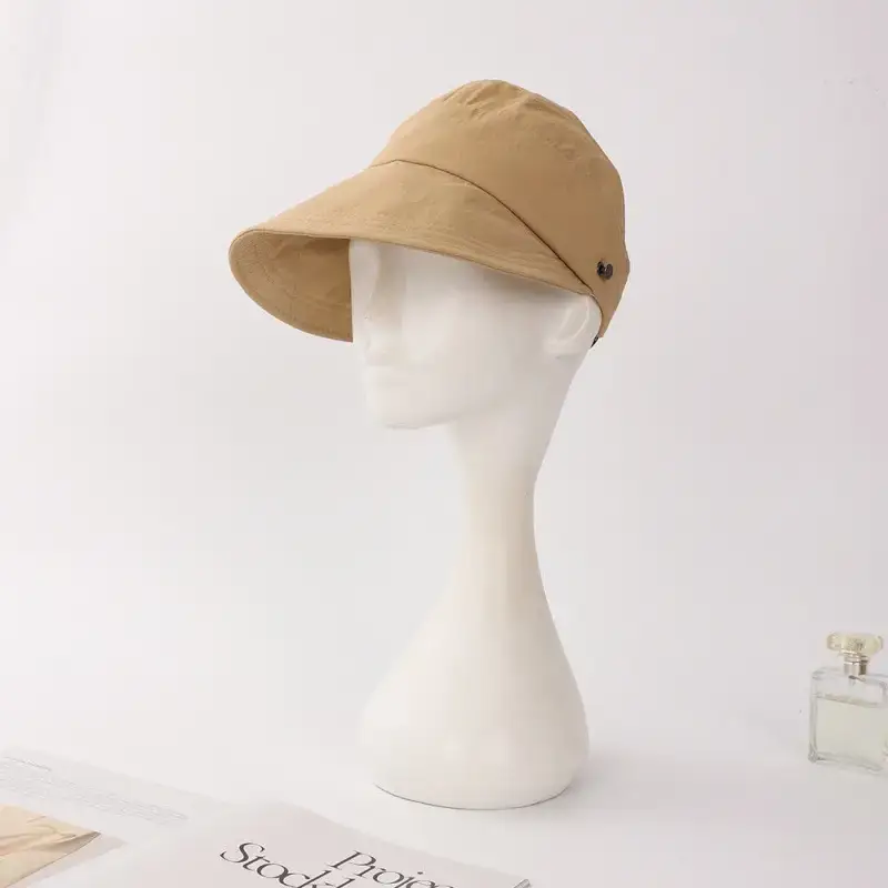 Beige Fisherman Hat with Foldable Ponytail & UPF50+ - Image 7