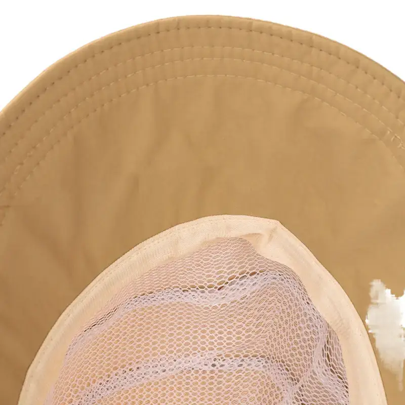 Beige Fisherman Hat with Foldable Ponytail & UPF50+ - Image 8