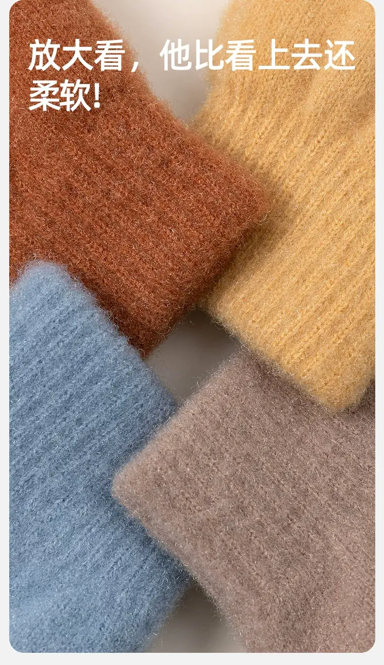 Children's Winter Writing Gloves for Older Kids, Elementary School Girls, Warm Half-Finger Flip Cover Fingerless Half Gloves for Boys — feature 3