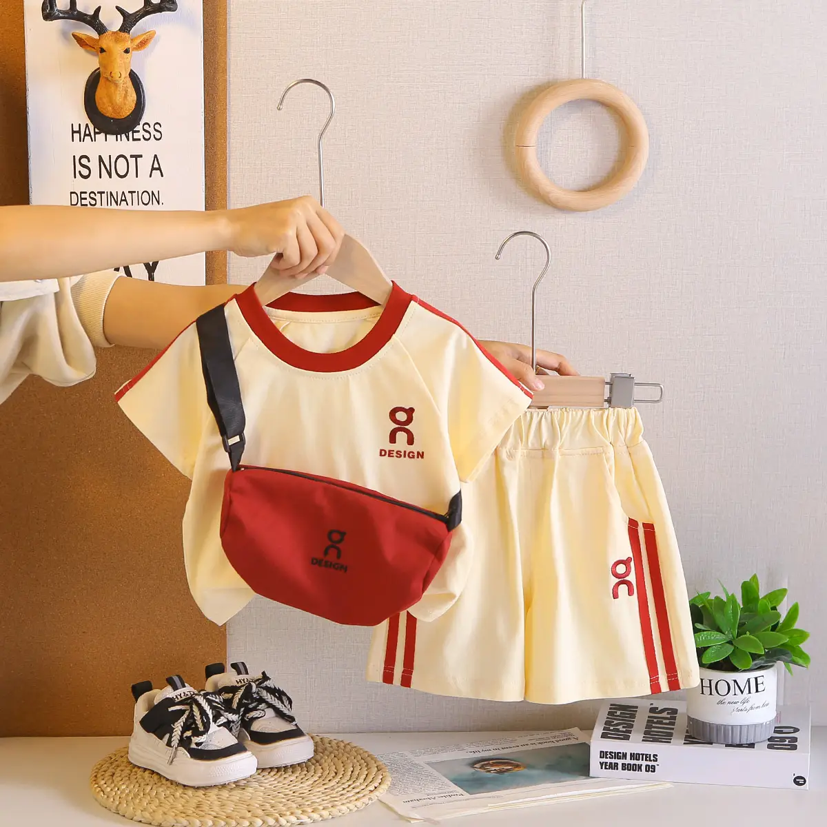 2026 Boys T-Shirt Shorts Bag Set Summer Clothes - Image 2