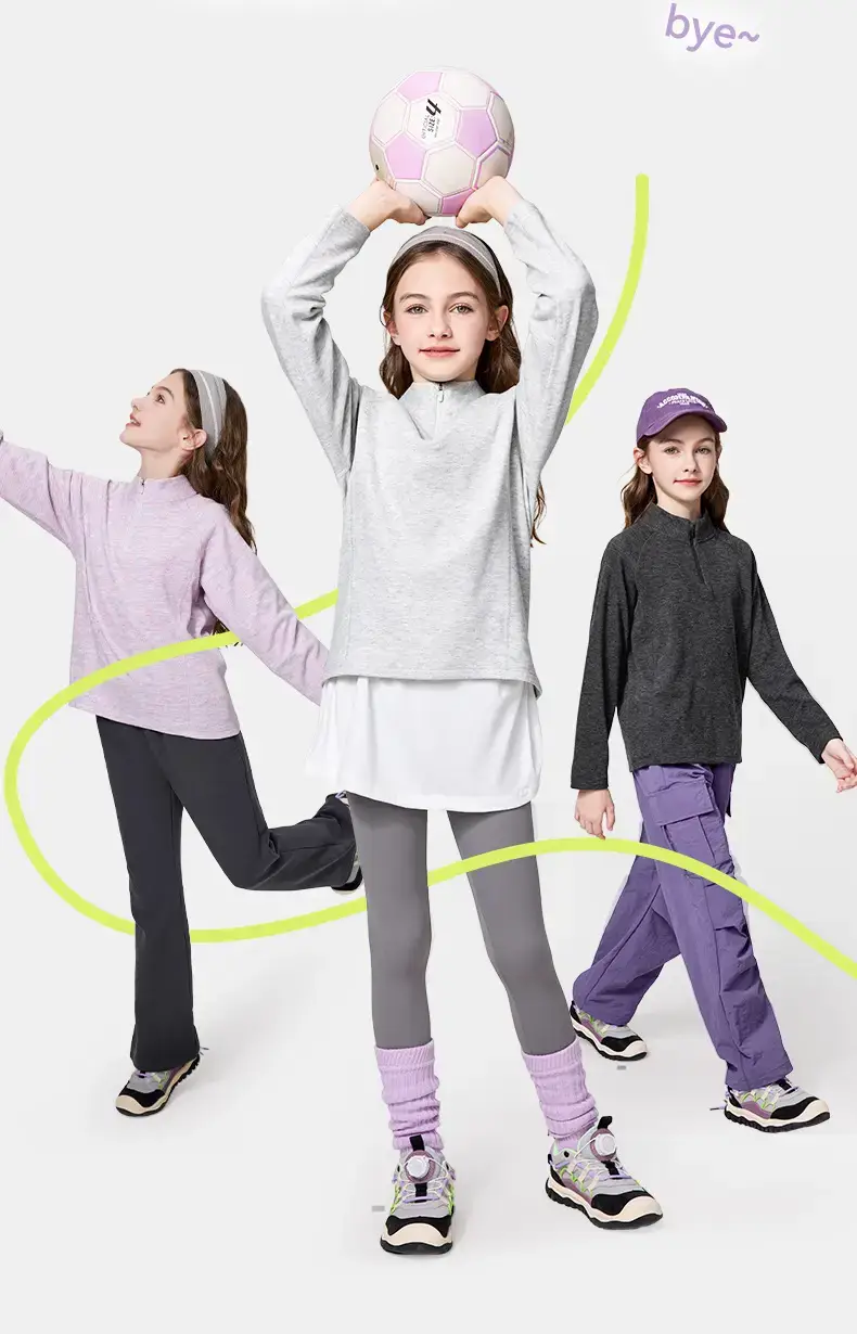 Girls Grey 2025 Winter Long Sleeve T-Shirt — feature 4