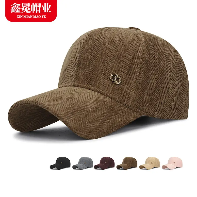 Men Wool Beige Cap Winter 2025 with Logo - Image 7