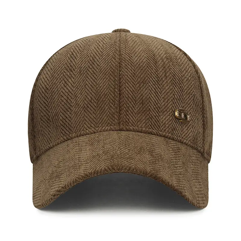 Men Wool Beige Cap Winter 2025 with Logo - Image 8