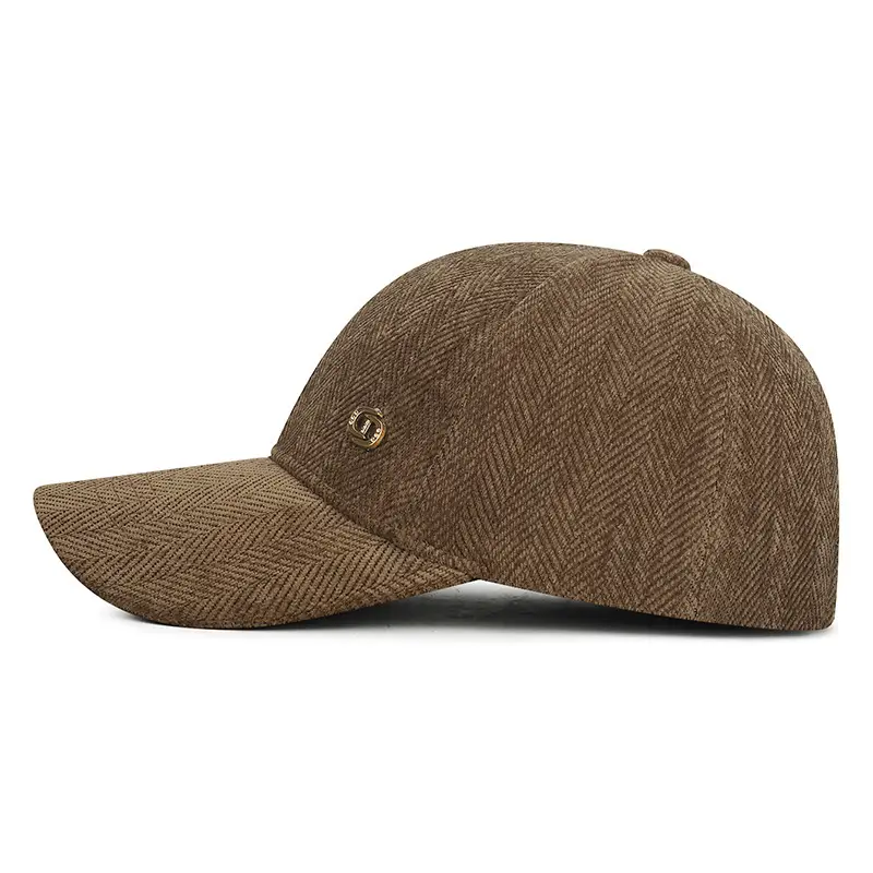 Men Wool Beige Cap Winter 2025 with Logo - Image 11