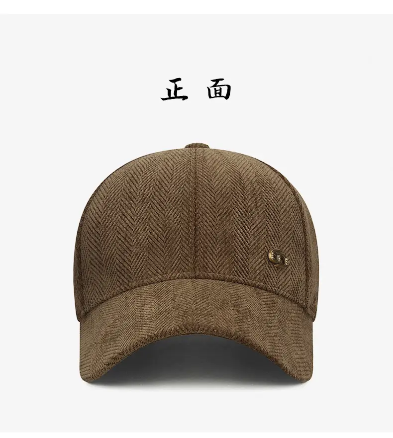Men Wool Beige Cap Winter 2025 with Logo — feature 7