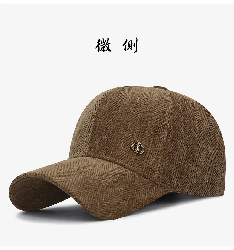 Men Wool Beige Cap Winter 2025 with Logo — feature 8