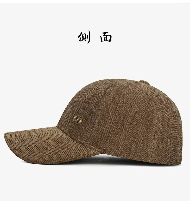 Men Wool Beige Cap Winter 2025 with Logo — feature 9