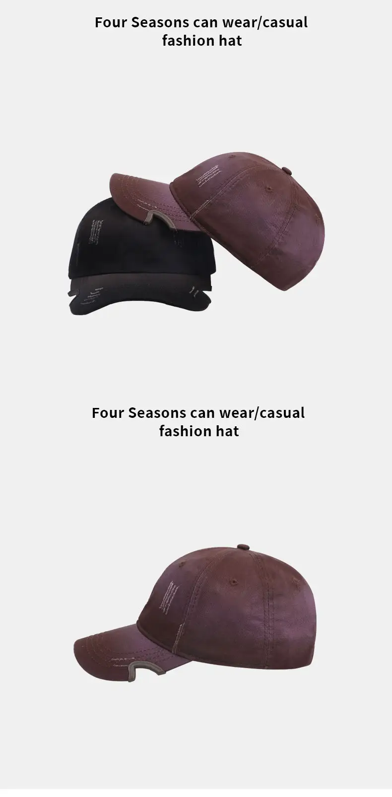 Korean Style Baseball Cap Retro Japanese Versatile English Small Leather Label Hat Versatile Casual Soft Top Duckbill Cap — feature 10
