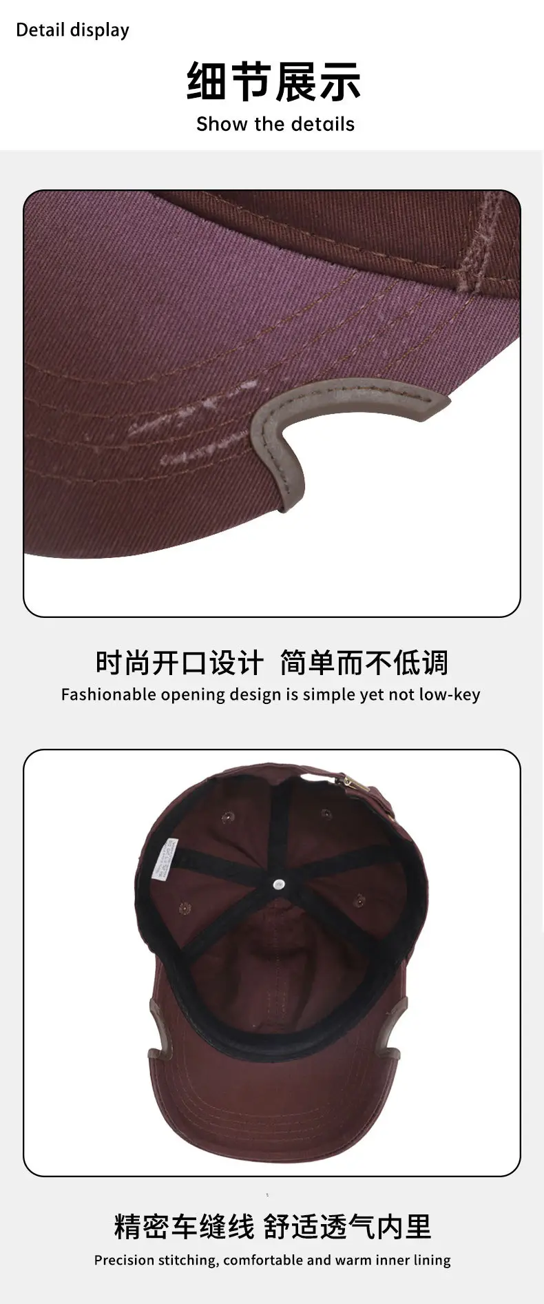 Korean Style Baseball Cap Retro Japanese Versatile English Small Leather Label Hat Versatile Casual Soft Top Duckbill Cap — feature 12