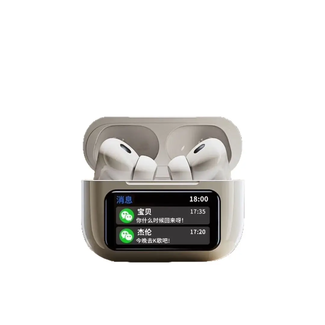 Huaqiangbei 2025 New Wireless Bluetooth Headset Anc Active Noise Reduction Smart Color Screen Suitable for Android and Apple