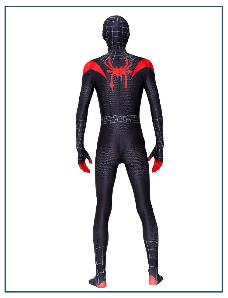 Spider-Man Cos Parallel Universe Little Black Spider Miles Hooded Jacket 3D Anime Cosplay Sweatshirt Shorts — feature 12