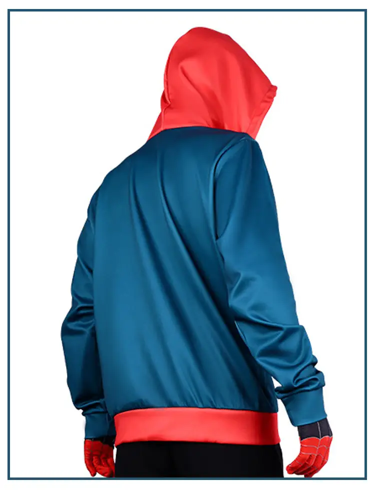 Spider-Man Cos Parallel Universe Little Black Spider Miles Hooded Jacket 3D Anime Cosplay Sweatshirt Shorts — feature 9