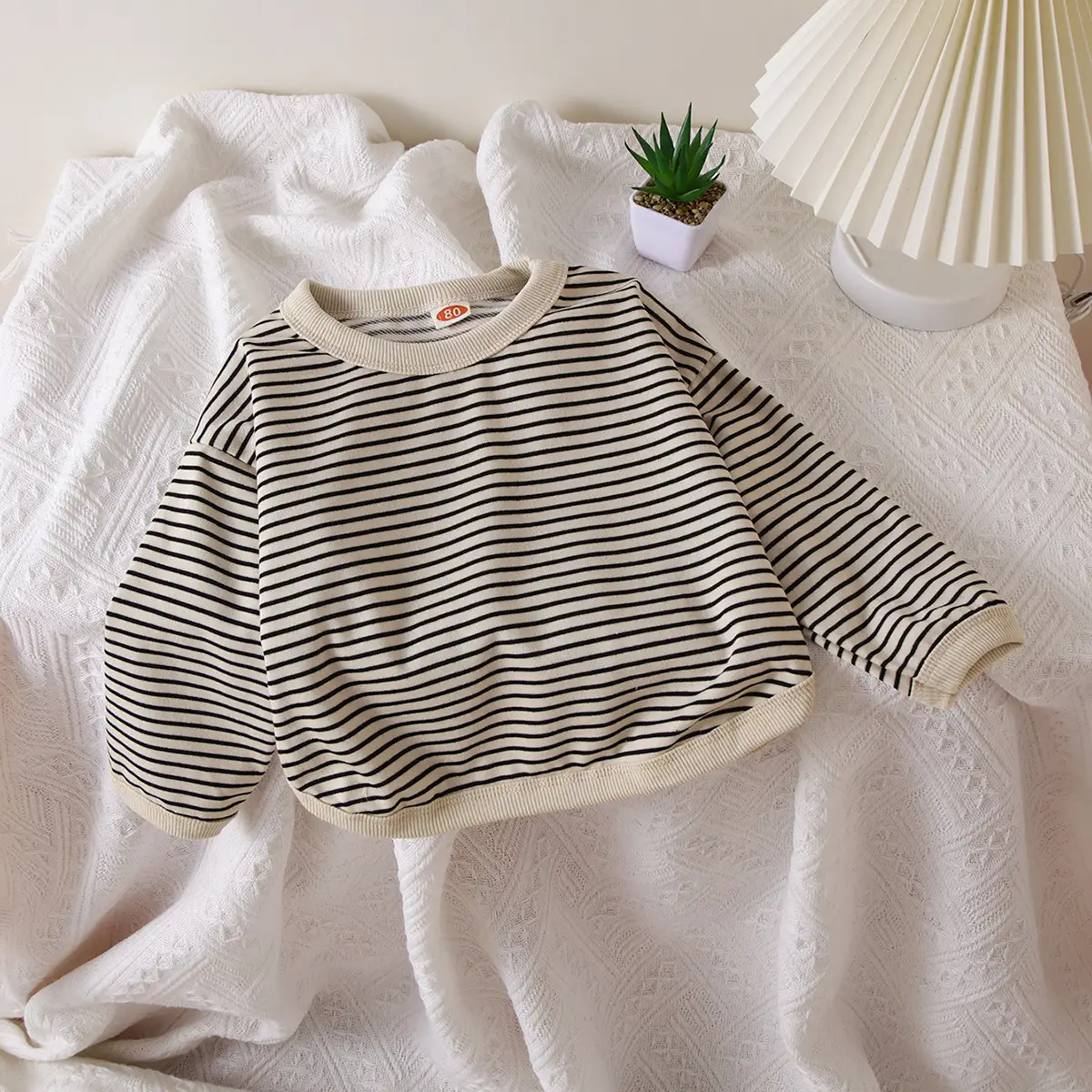 Striped Long Sleeve Boys T-Shirt 2026 - Image 2