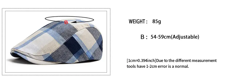 Women Plaid Beret Peaked Cap Summer Hat — feature 3