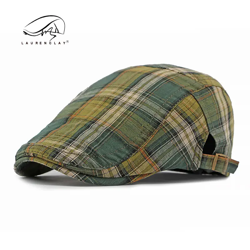 Women Plaid Duckbill Cap Spring Summer Thin Breathable - Image 4