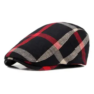 Women Plaid Duckbill Cap Spring Summer Thin Breathable — feature 8