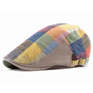Women Plaid Duckbill Cap Spring Summer Thin Breathable — feature 9