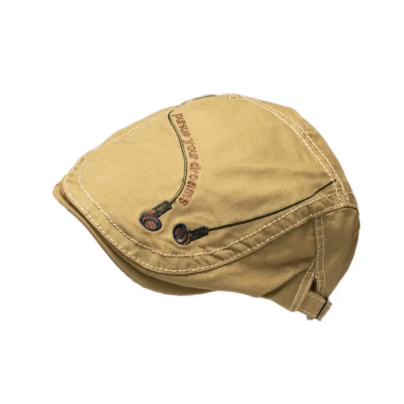 Japanese Retro Embroidered Forward Cap Women Spring Summer