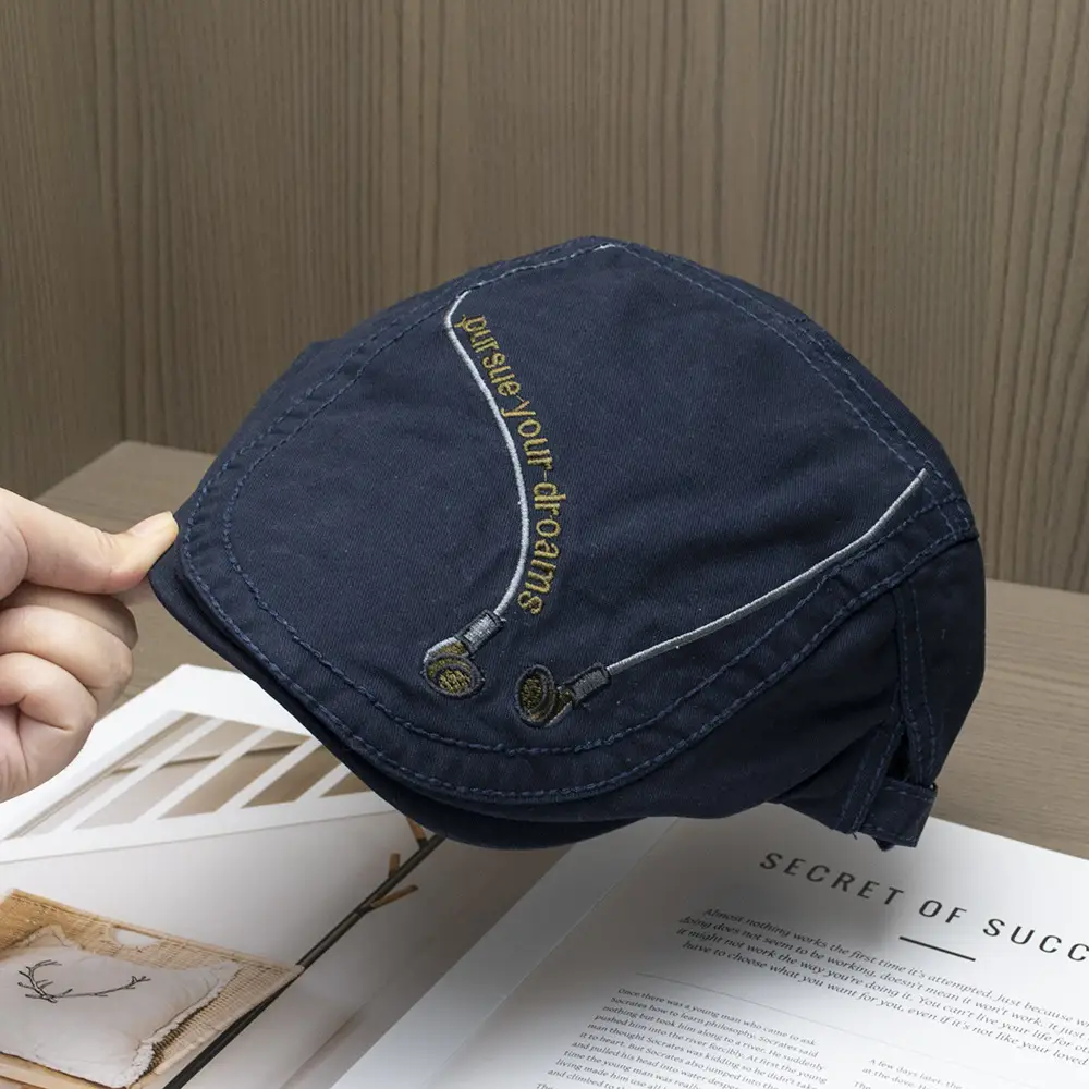 Japanese Retro Embroidered Forward Cap Women Spring Summer — feature 8