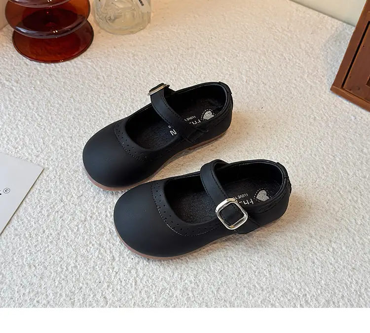 Children's Black Leather Flat Shoes for Toddler 2025 — feature 12