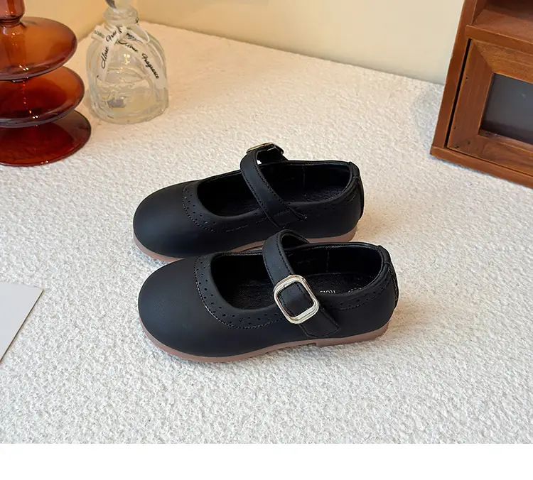 Children's Black Leather Flat Shoes for Toddler 2025 — feature 14