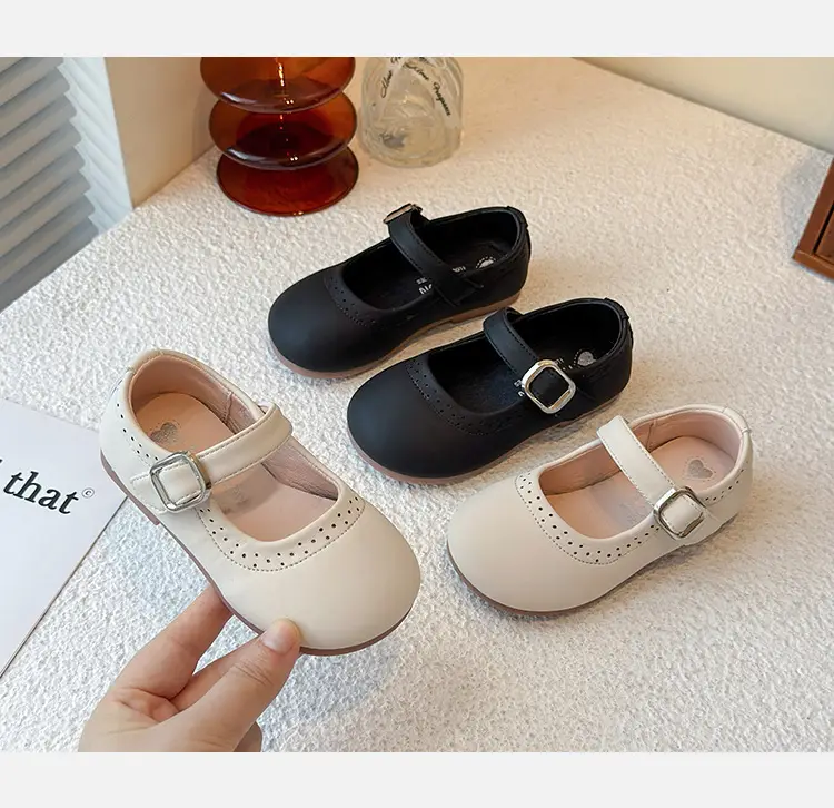 Children's Black Leather Flat Shoes for Toddler 2025 — feature 7