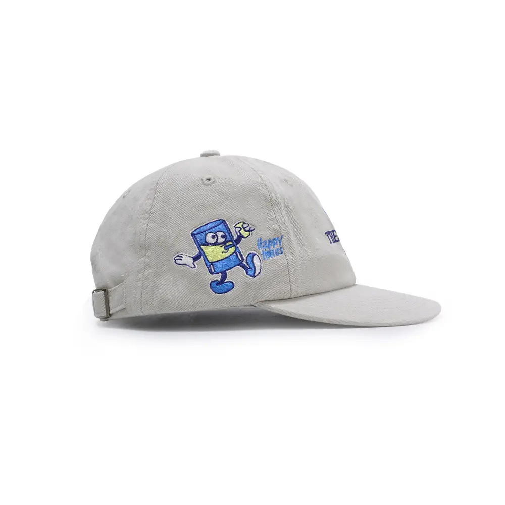 Blue Cartoon Baseball Cap Wide Brim Grey - Image 4