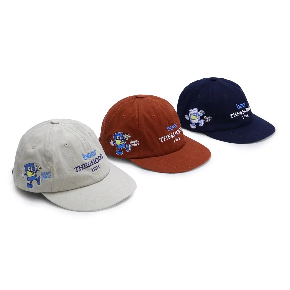 Blue Cartoon Baseball Cap Wide Brim Grey - Image 6