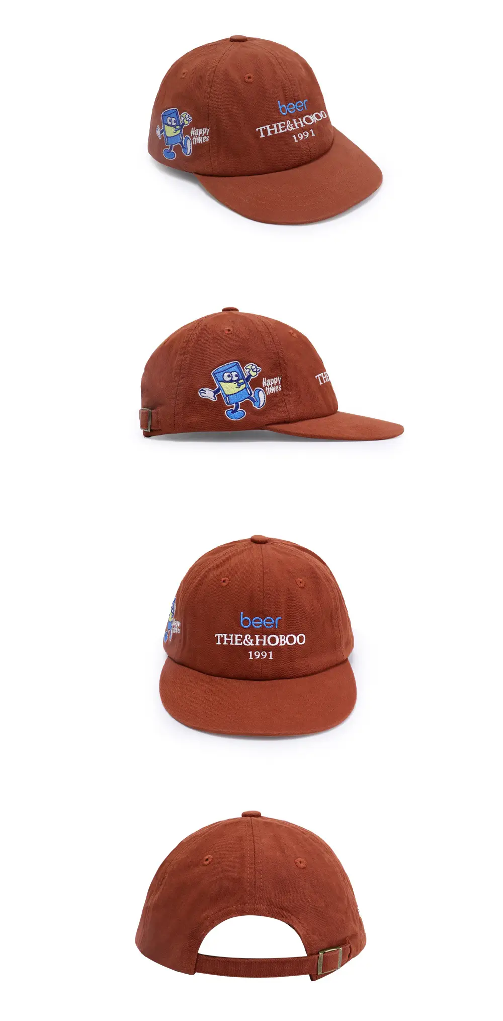 Blue Cartoon Baseball Cap Wide Brim Grey — feature 4