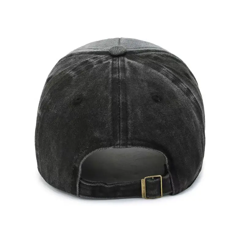 American Retro Duckbill Cap Women Vintage Washed Large Head Circumference Shark Denim