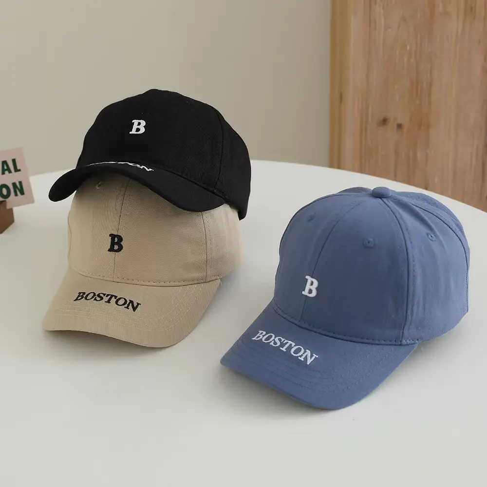 Black Boston B Letter Baseball Cap for Men Women — feature 3