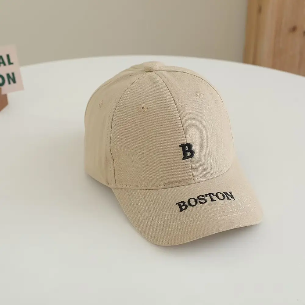Black Boston B Letter Baseball Cap for Men Women