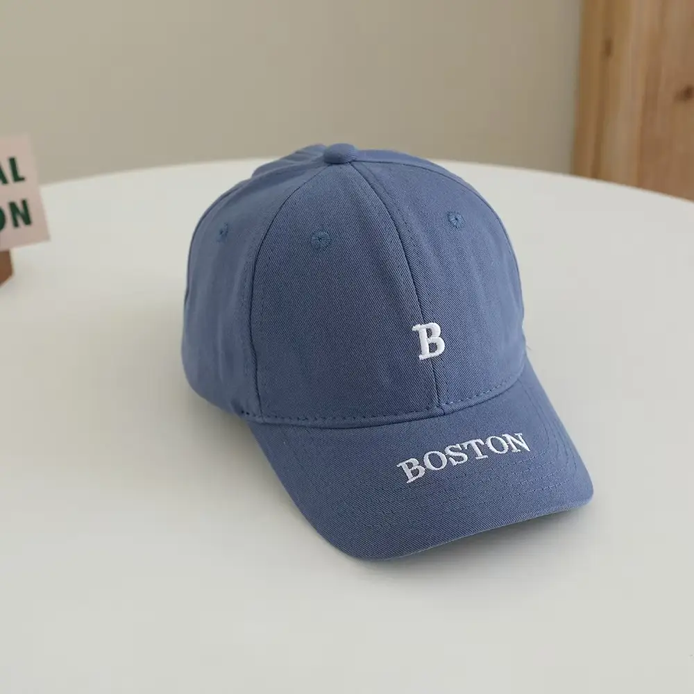 Black Boston B Letter Baseball Cap for Men Women