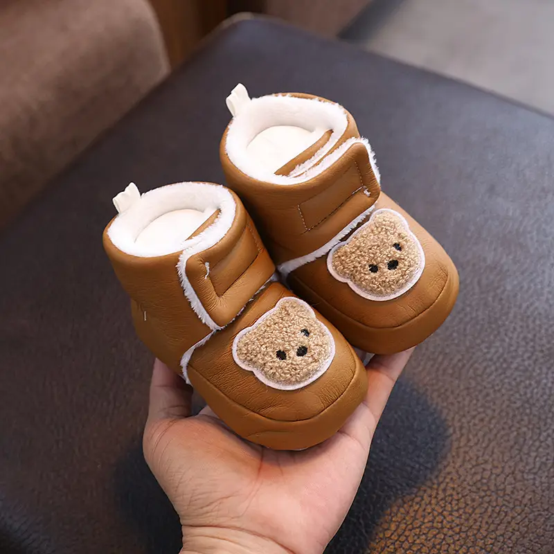 Baby Shoes White Velvet Warm Winter Non-Slip