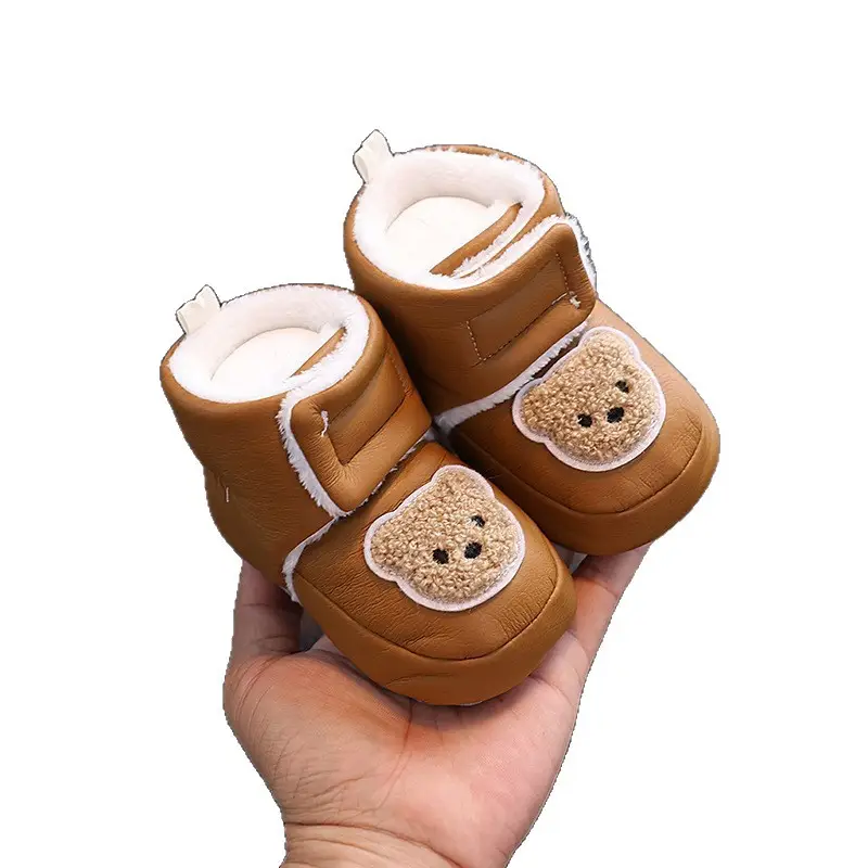 Baby Shoes White Velvet Warm Winter Non-Slip