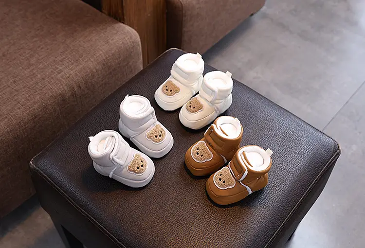 Baby Shoes White Velvet Warm Winter Non-Slip — feature 1