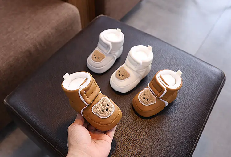 Baby Shoes White Velvet Warm Winter Non-Slip — feature 2
