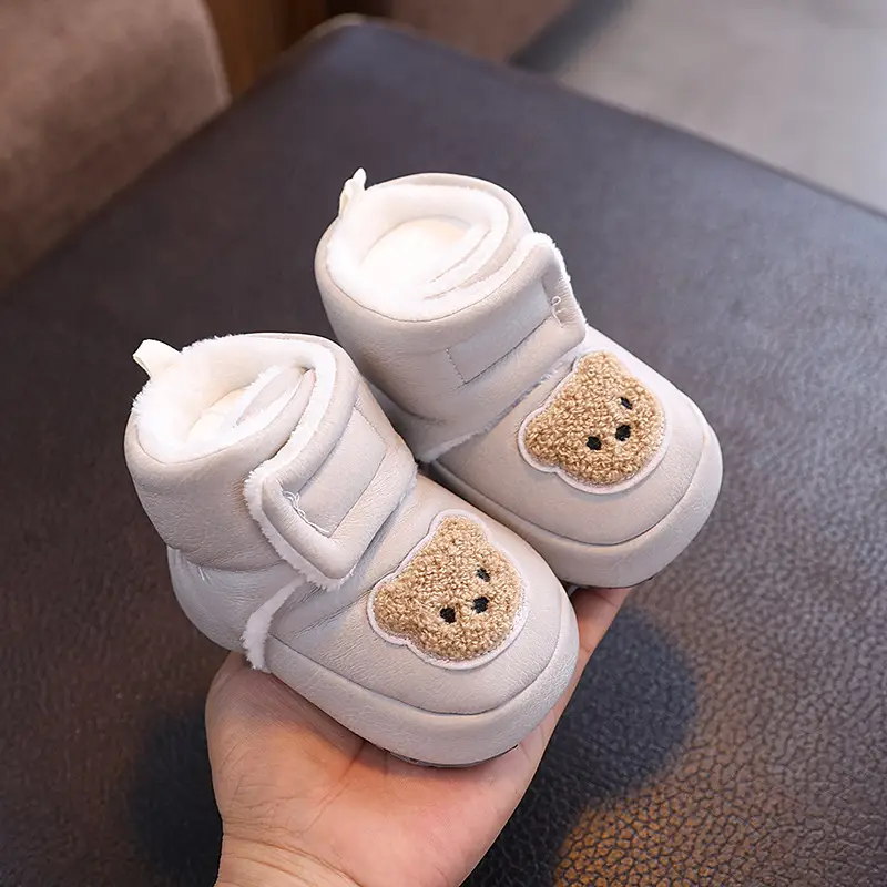 Baby Shoes White Velvet Warm Winter Non-Slip