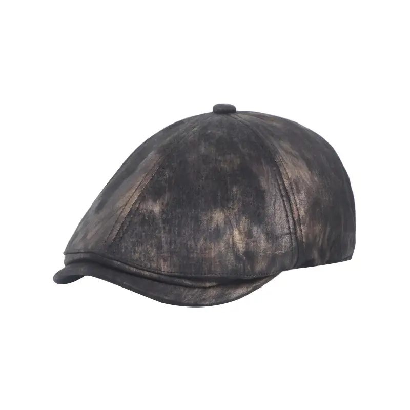 Women Retro Forward Cap White PU Leather Adjustable - Image 9