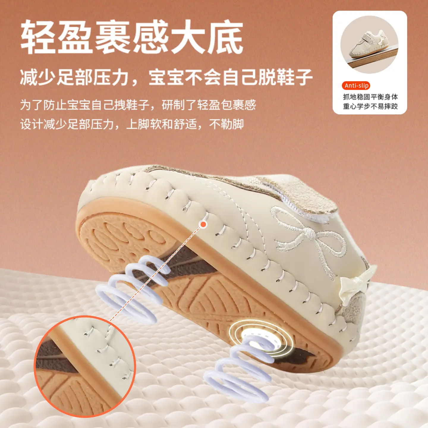 Winter Baby Shoes for 6-12M Fleece Lined Soft Sole
