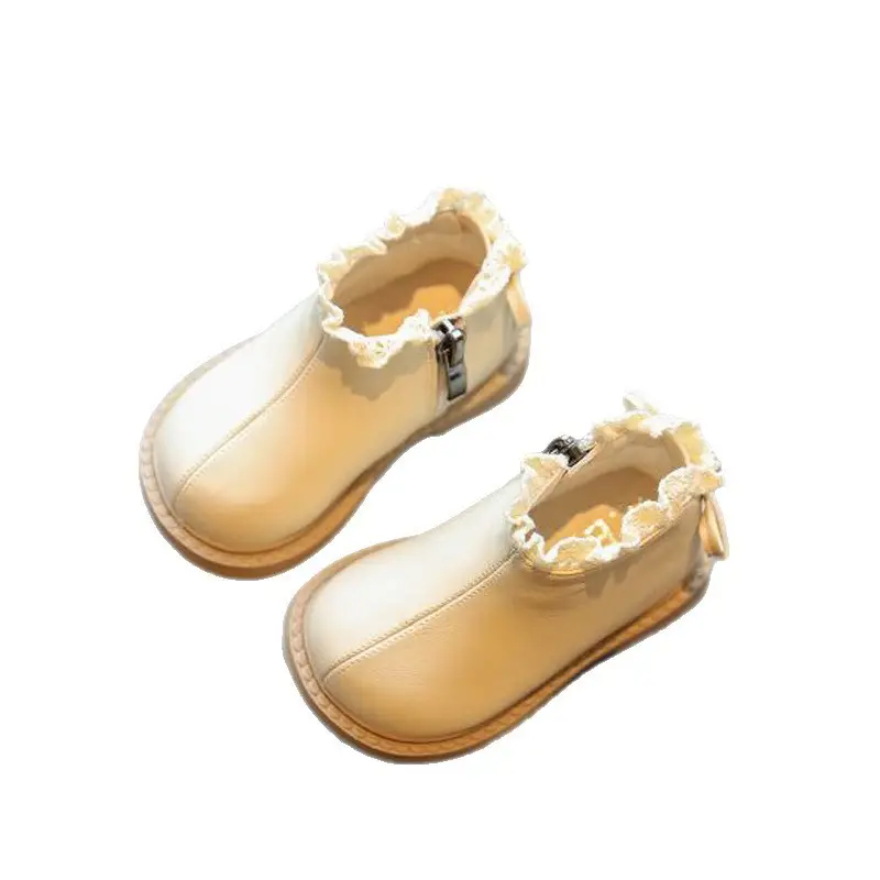 Baby Girl Short Boots 2025 Winter Velvet Shoes Girls Small Leather Boots Boots Children Princess Shoes Toddler Shoes Baby
