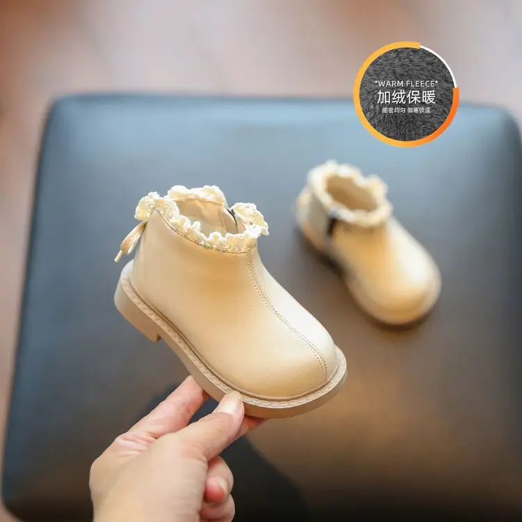 Baby Girl Short Boots 2025 Winter Velvet Shoes Girls Small Leather Boots Boots Children Princess Shoes Toddler Shoes Baby — feature 11