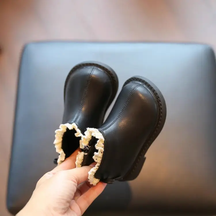 Baby Girl Short Boots 2025 Winter Velvet Shoes Girls Small Leather Boots Boots Children Princess Shoes Toddler Shoes Baby — feature 9