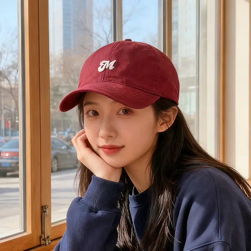 Korean Style Letter Embroidery Sunshade Cap - Image 7