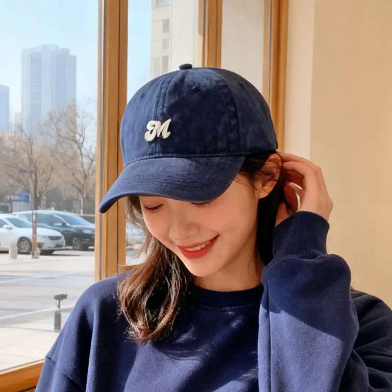 Korean Style Letter Embroidery Sunshade Cap - Image 2